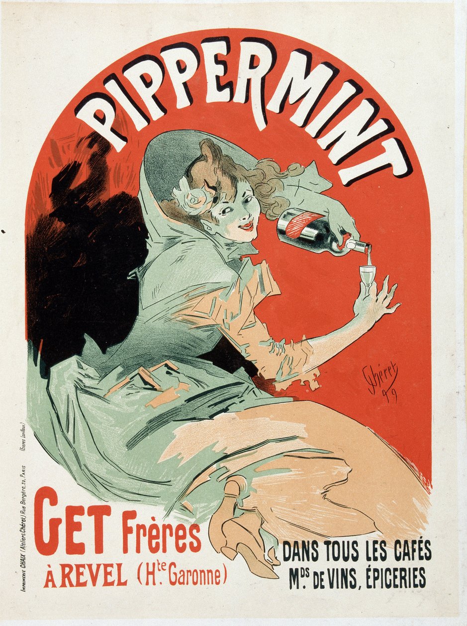 ملصق إعلاني لـ Pippermint Get Freres - بواسطة Jules Cheret بواسطة جول تشيريت