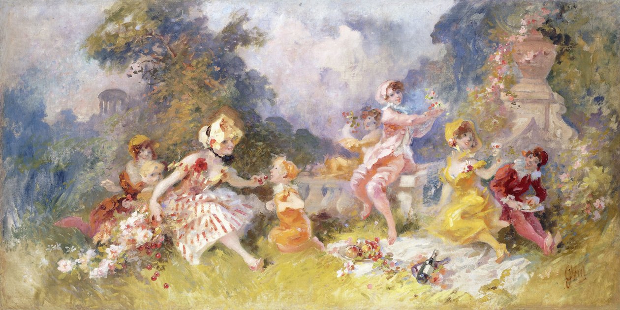 غداء على العشب ، c.1894 بواسطة جول تشيريت