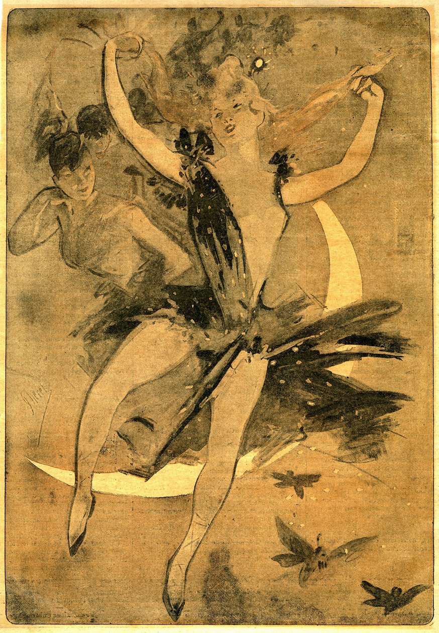 رسم لجول شيريت يوضح "" لولو "بقلم فيليسيان تشامبسور ، وهي رواية وإيمائية في فصل واحد (1900) تمثل راقصة مهرج. يعتبر "لولو" من أفضل الأمثلة لما يسمى في فرنسا "أدب السيرك". بواسطة جول تشيريت