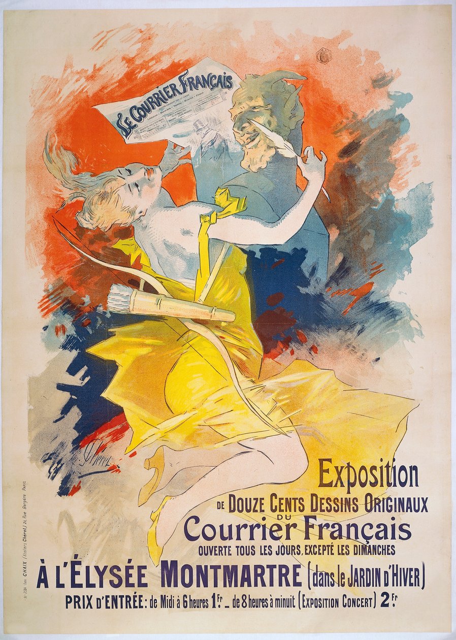 Exposition Le Courrier Francais, c.1895 (poster) بواسطة جول تشيريت