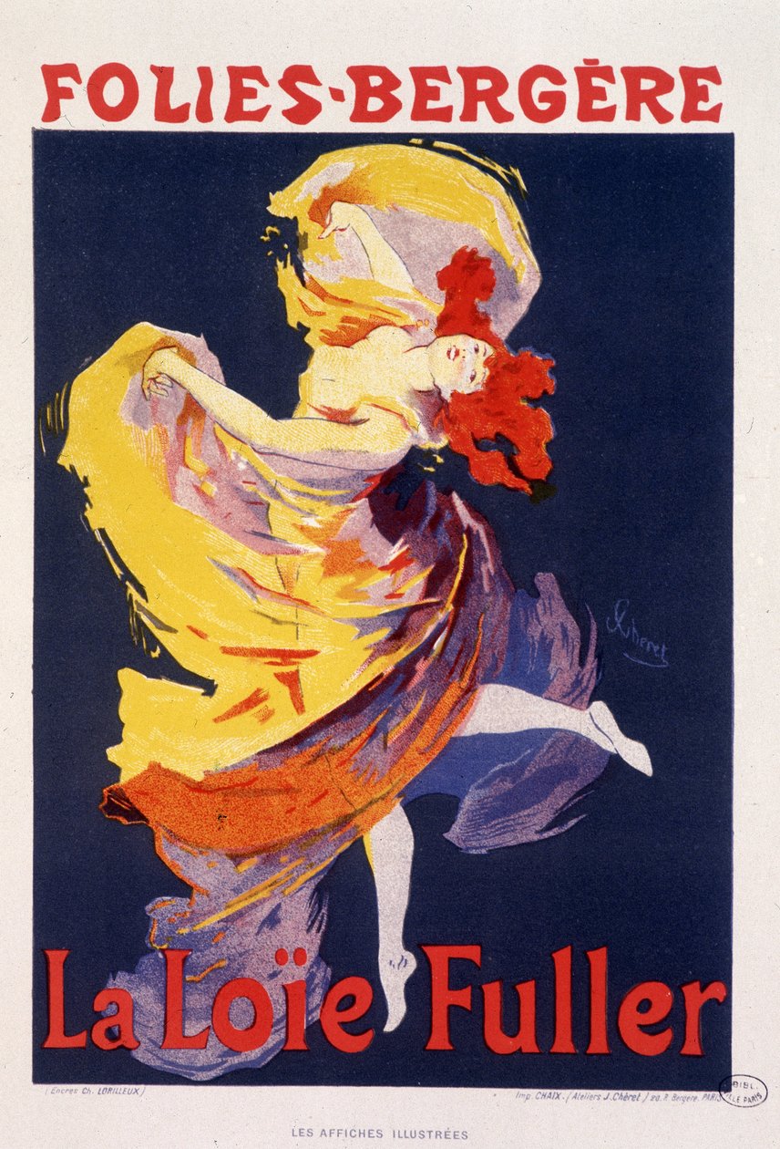 Loie Fuller at Folies Bergere - بقلم Jules Cheret ، ج. 1890 بواسطة جول تشيريت