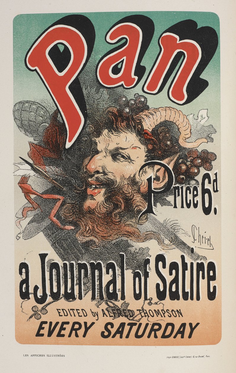 بان ، مجلة ساخرة ، من The Illustrated Posters. عمل مزين بـ ... 
