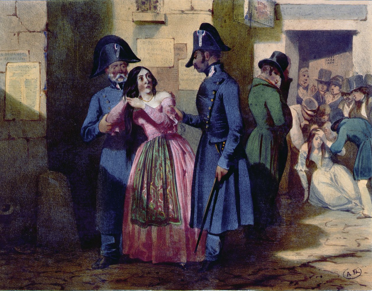 اعتقال عاهرة من قبل الشرطة ، ص 1835 بواسطة جول ديفيد