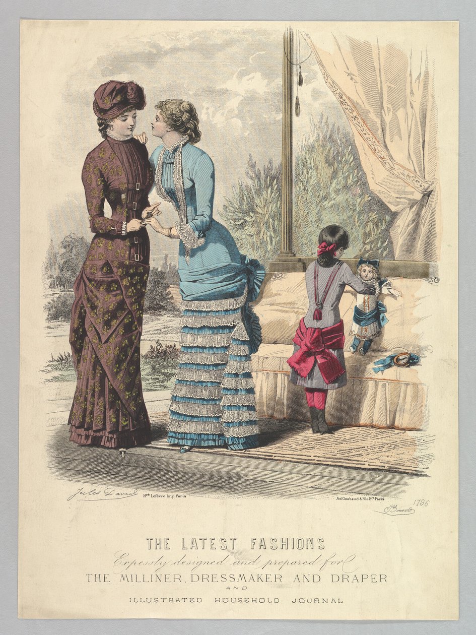 أحدث صيحات الموضة والإعداد بشكل صريح لـ Milliner و Dressmaker and Dr ...، 1880-1882. بواسطة جول ديفيد