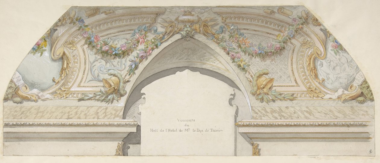 تصميم فندق Hôtel de Trevise ، باريس ، النصف الثاني من القرن التاسع عشر. التأليف: Jules-Edmond-Charles Lachaise ، Eugène-Pierre Gourdet. بواسطة جول إدموند تشارلز لاشيز ويوجين بيير جورديه