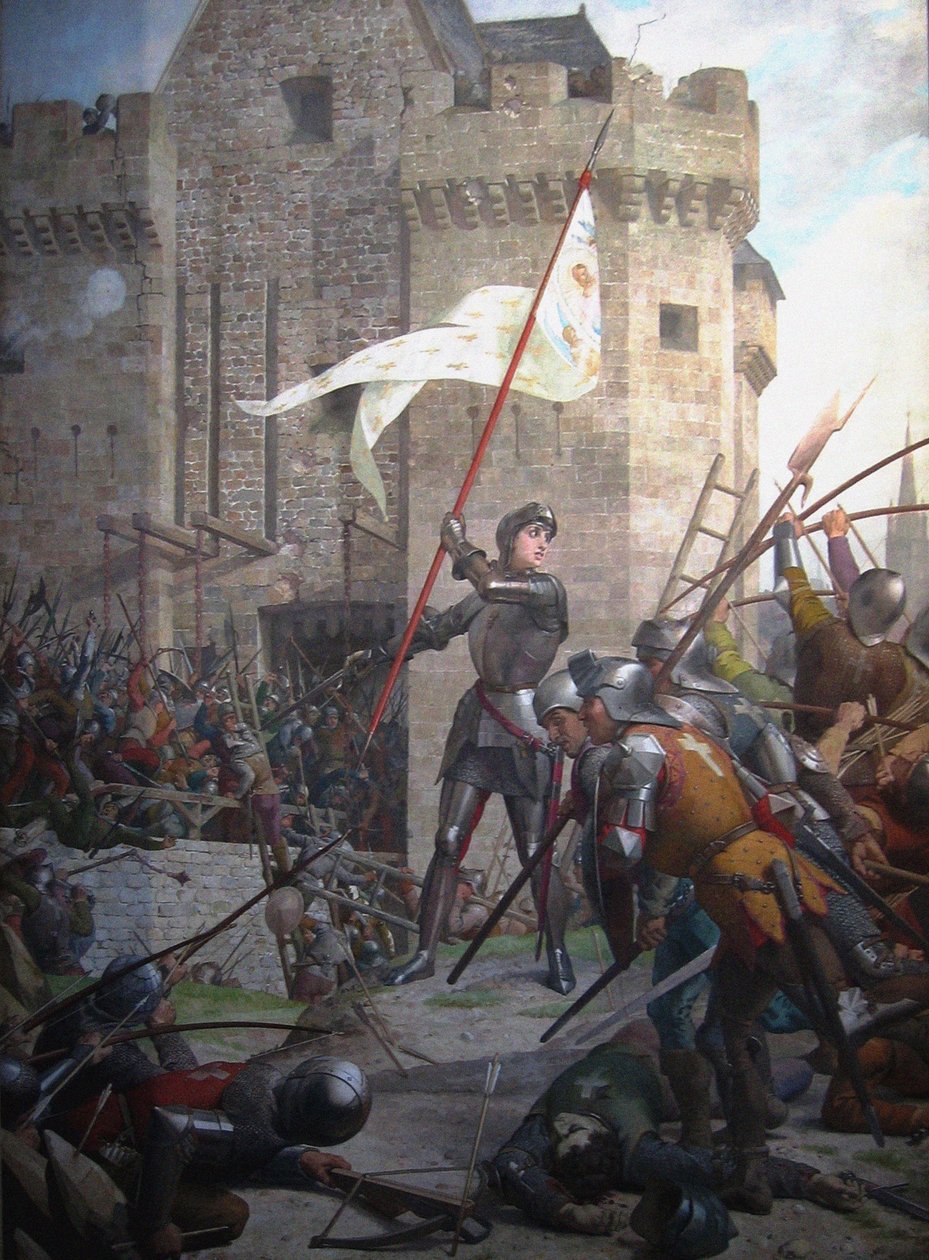 جان دارك في المدرعات قبل أورليانز ، 1886-1890 بواسطة جول يوجين لينيبفو