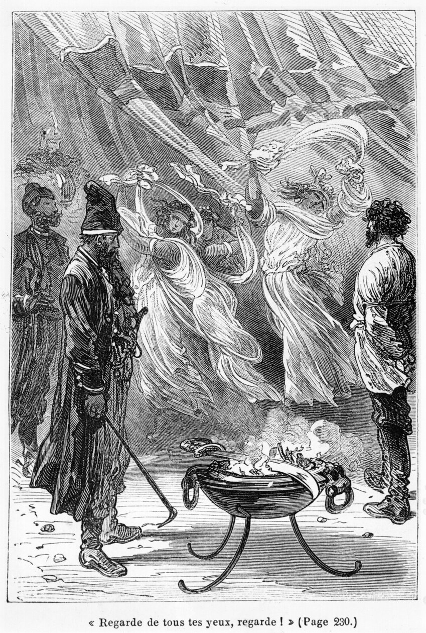 انظر بينما يمكنك ، التوضيح من "ميشيل ستروغوف" لجول فيرن (1828-1905) الذي نقشه تشارلز باربانت (ت 1922) باريس ، هيتزل بواسطة جول فرات
