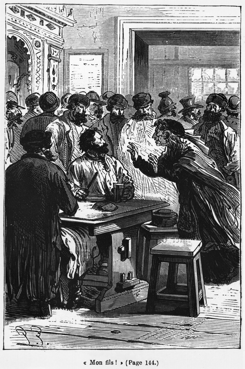 ابني! رسم توضيحي من "ميشيل ستروغوف" لجول فيرن (1828-1905) منقوش على يد تشارلز باربانت (ت 1922) باريس ، هيتزل بواسطة جول فرات