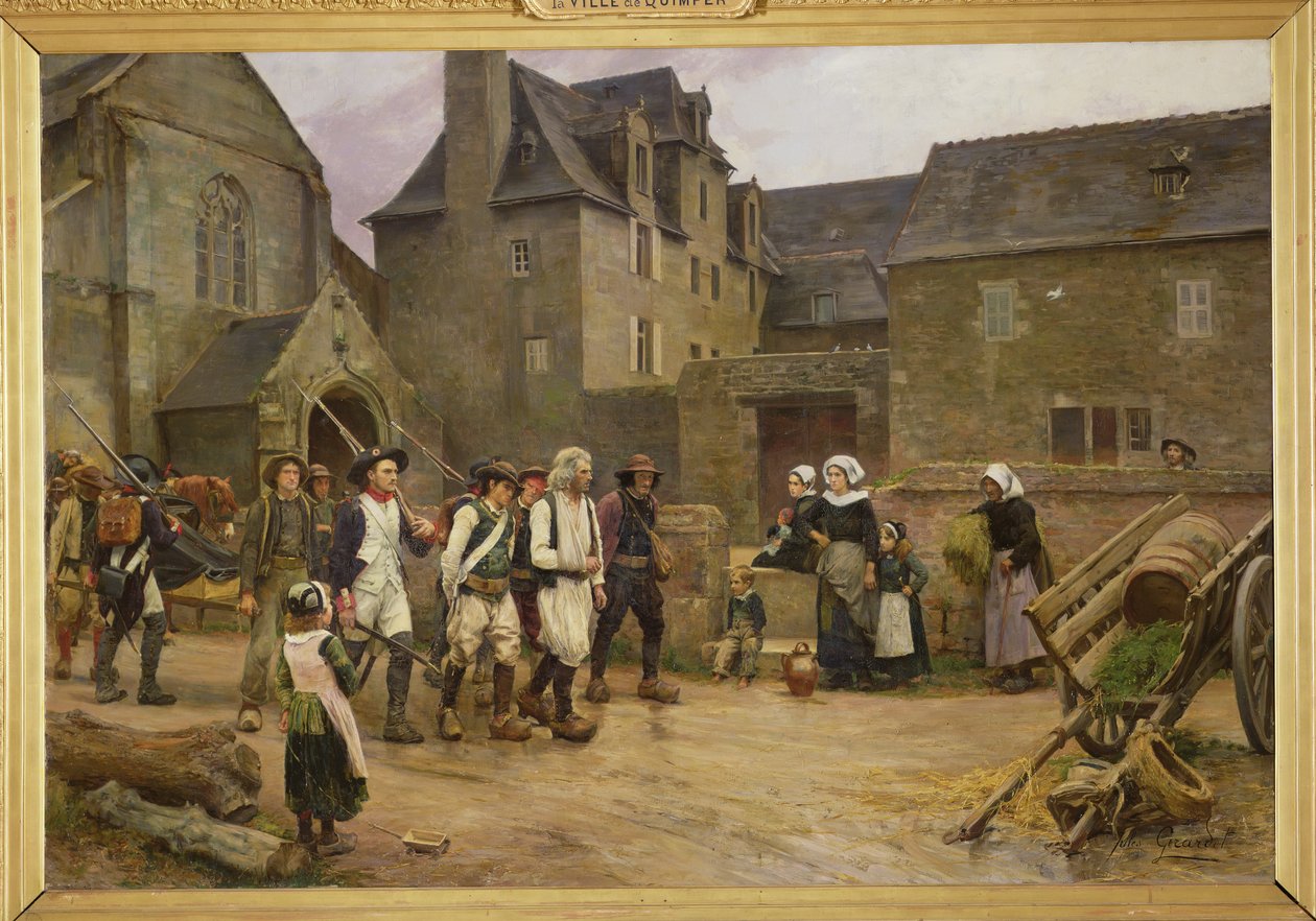 قام الحرس الوطني باعتقال ثوار فوسنان عام 1792 ، حوالي 1886-1887 (زيت على قماش) بواسطة جول جيرارديت