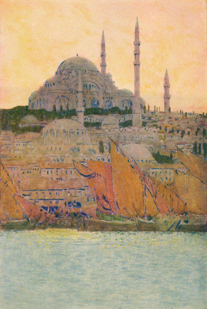 مسجد سليمان في القسطنطينية 1913 بواسطة جول جويرين