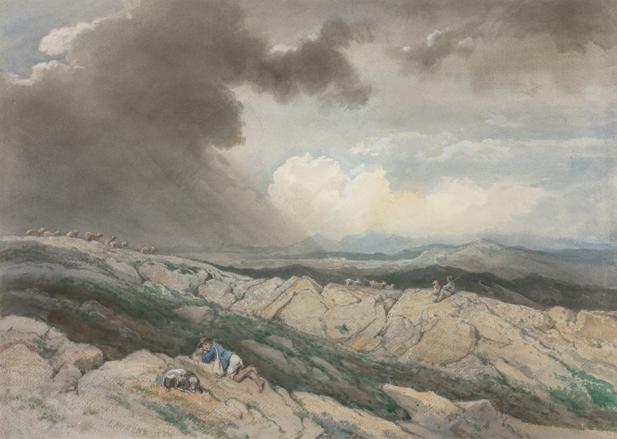 المناظر الطبيعية مع الرعاة ، ج. 1869. بواسطة جول جوزيف أوغسطين لورينز