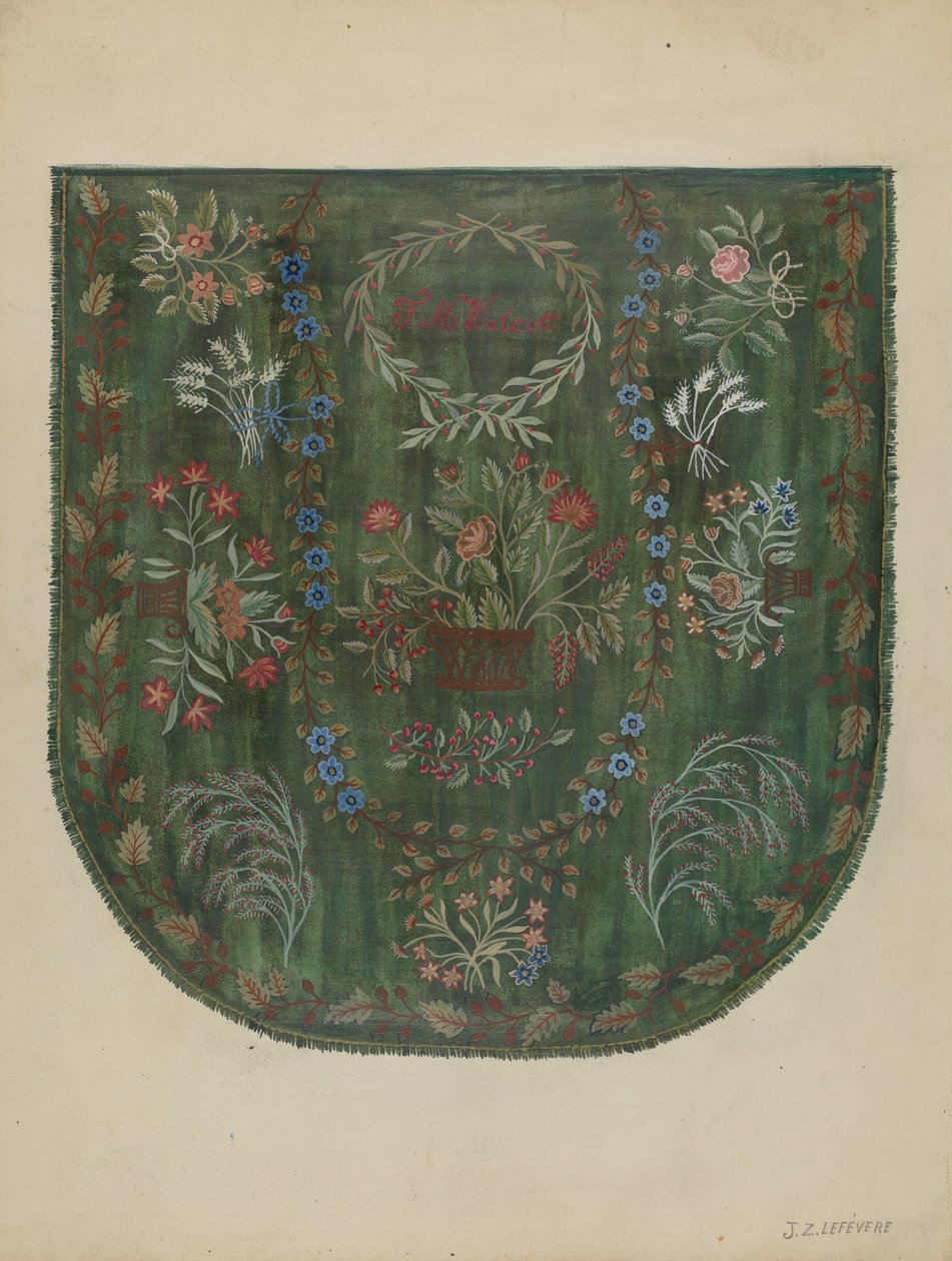 غطاء مطرزة ، ج. 1936. بواسطة جول ليفيفر