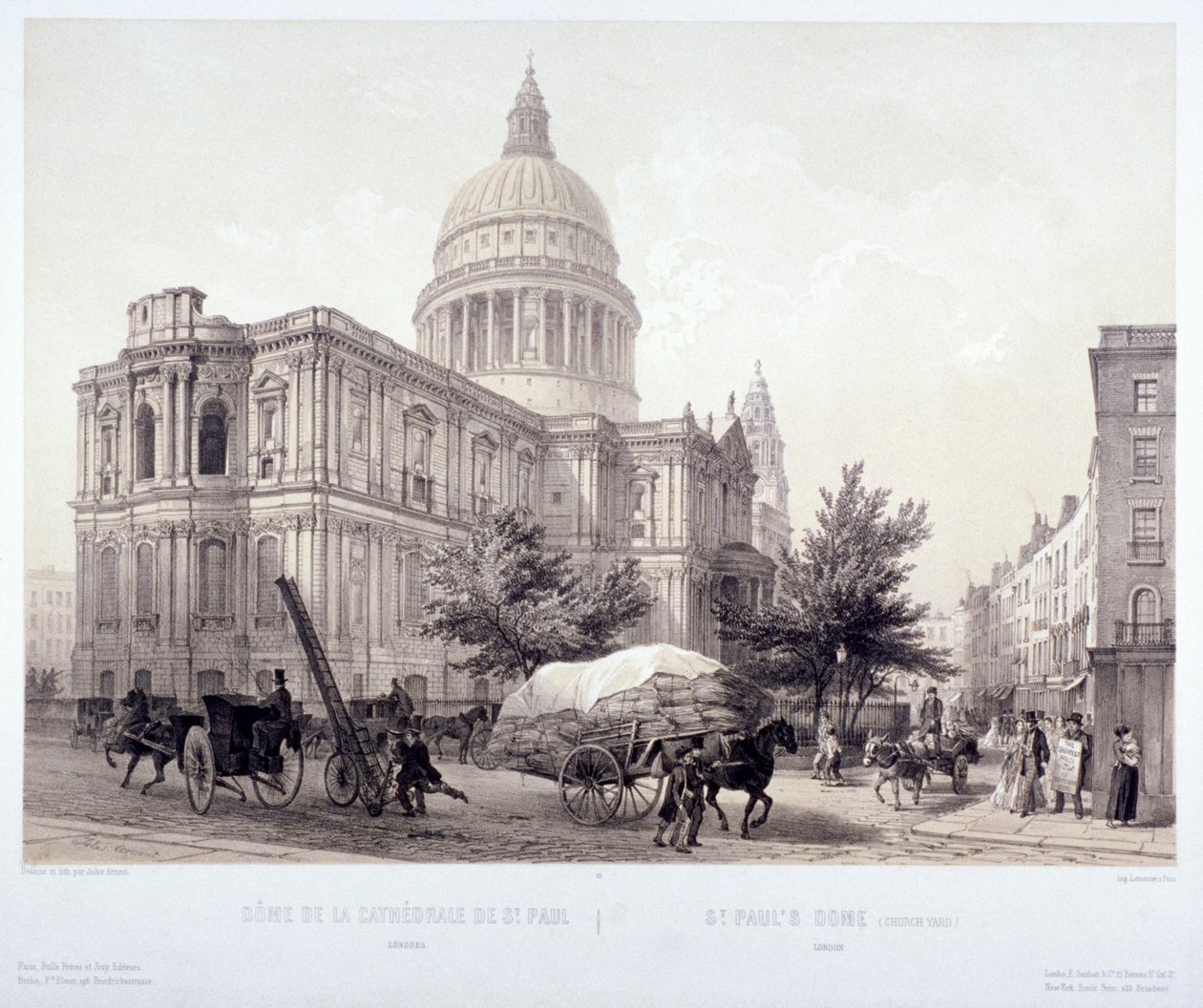 كاتدرائية القديس بولس ، لندن ، c1855 بواسطة جول لويس ارنوت