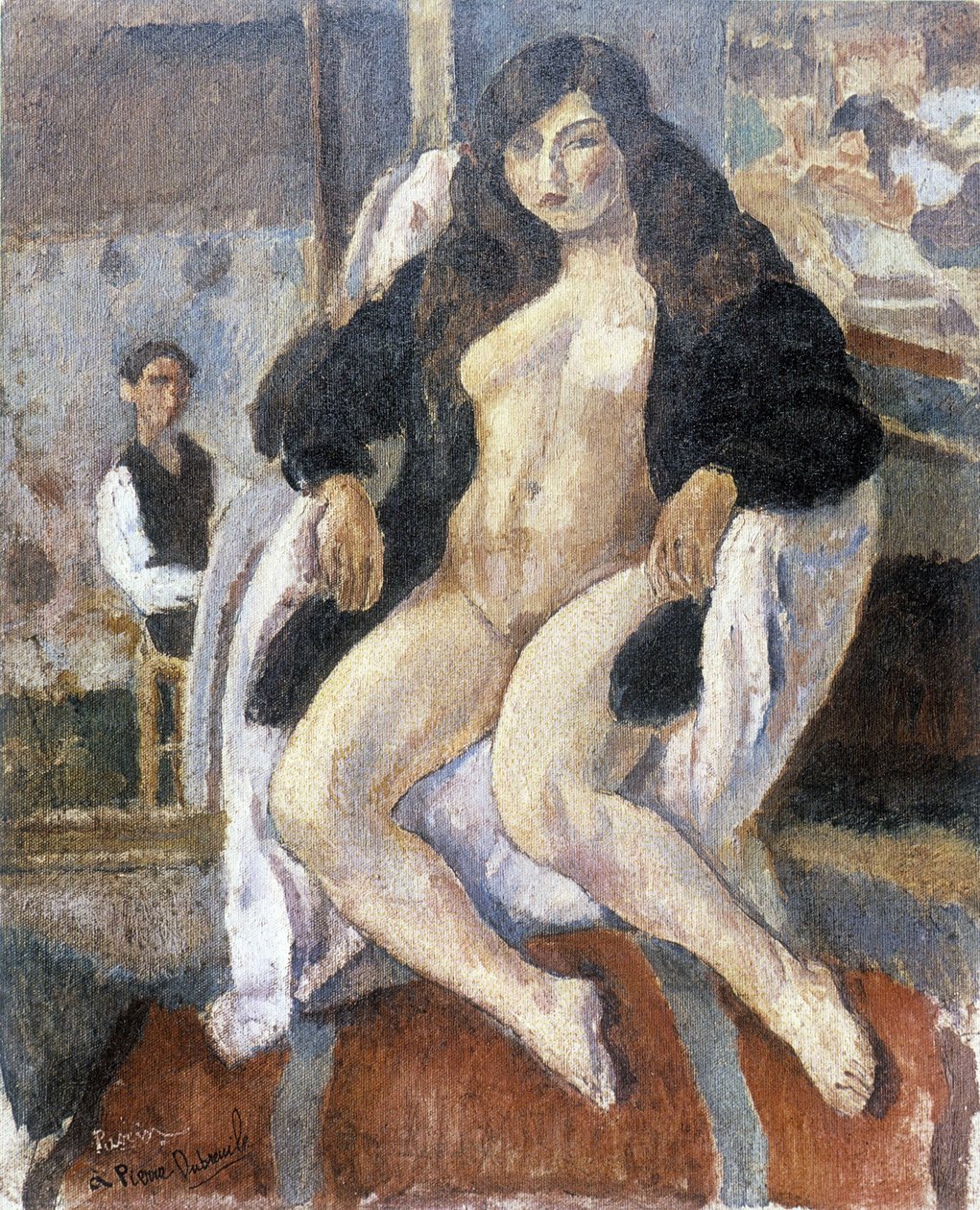 صورة للرسام بيير دوبروي ونموذجه رسمها الرسام الأمريكي جول باسين (1885-1930). بواسطة جول باسين