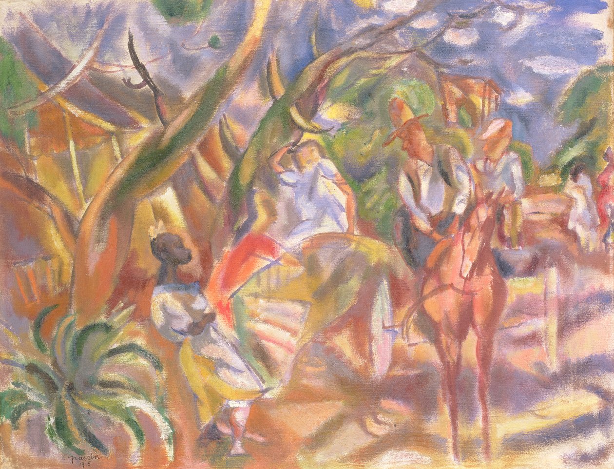 المشهد الجنوبي مع رجل يقود عربة ، 1915 بواسطة جول باسين