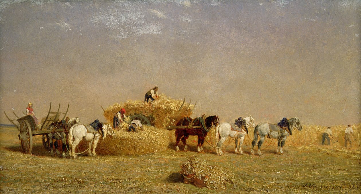 صناعة القش ، 1858 بواسطة جول فيراسات