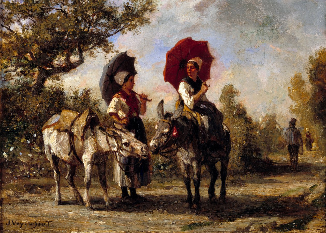 لا تنزه على شكل حمار لوحة لجول فيراسات (1828-1893) مجموعة خاصة من القرن التاسع عشر بواسطة جول فيراسات