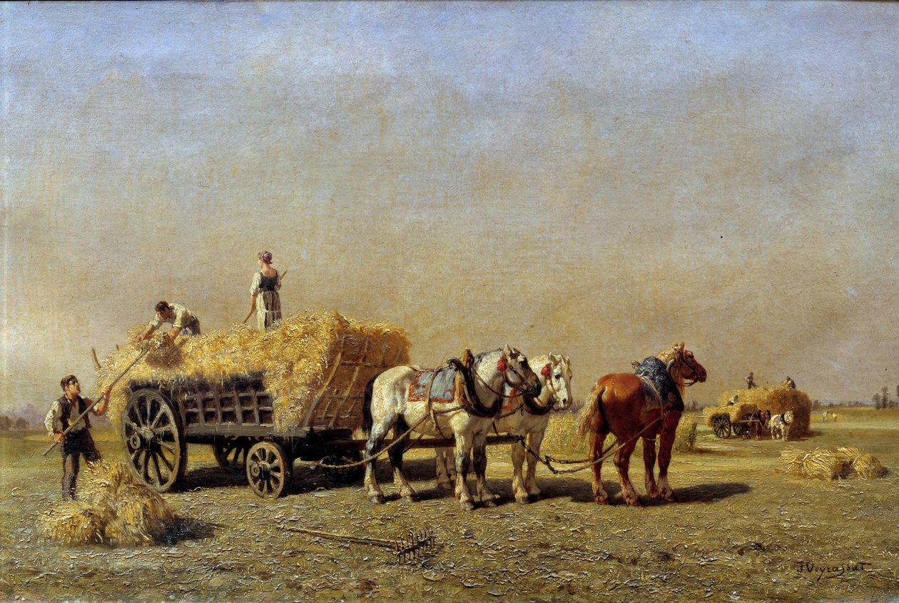 تفاصيل Reapers من لوحة لجول فيراسات (1828-1893) متحف ريمس للفنون الجميلة في القرن التاسع عشر بواسطة جول فيراسات
