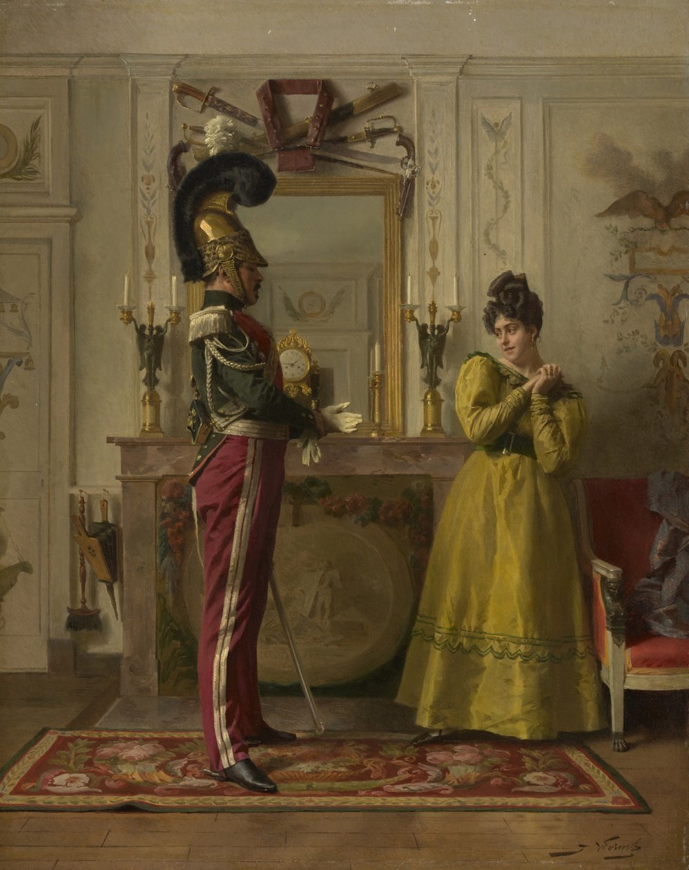 المغادرة للمراجعة ، c.1876 بواسطة جولز فورمز