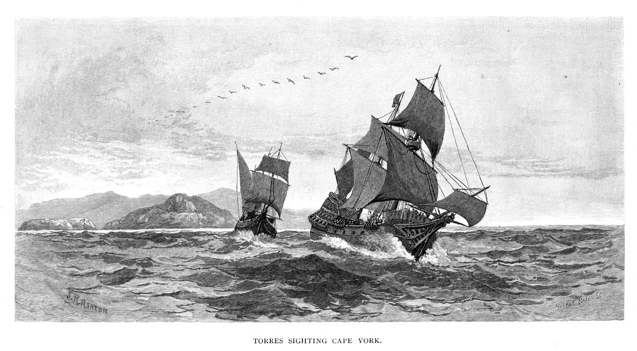 رؤية توريس كيب يورك ، 1606 ، 1886 بواسطة جوليان أشتون
