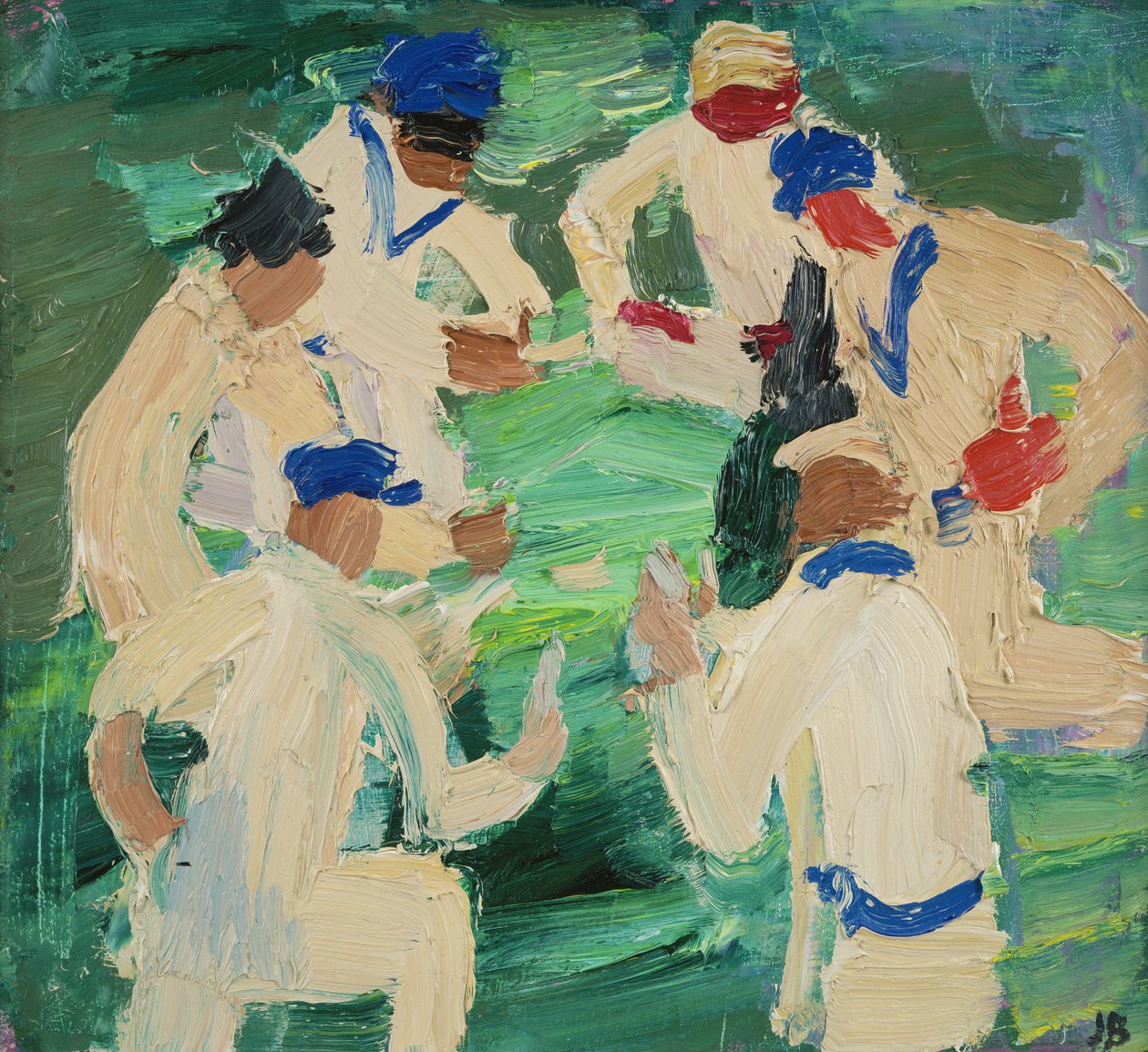The Cricketers in the Park ، أكسفورد (زيت على ظهر السفينة) بواسطة جوليان بيلي