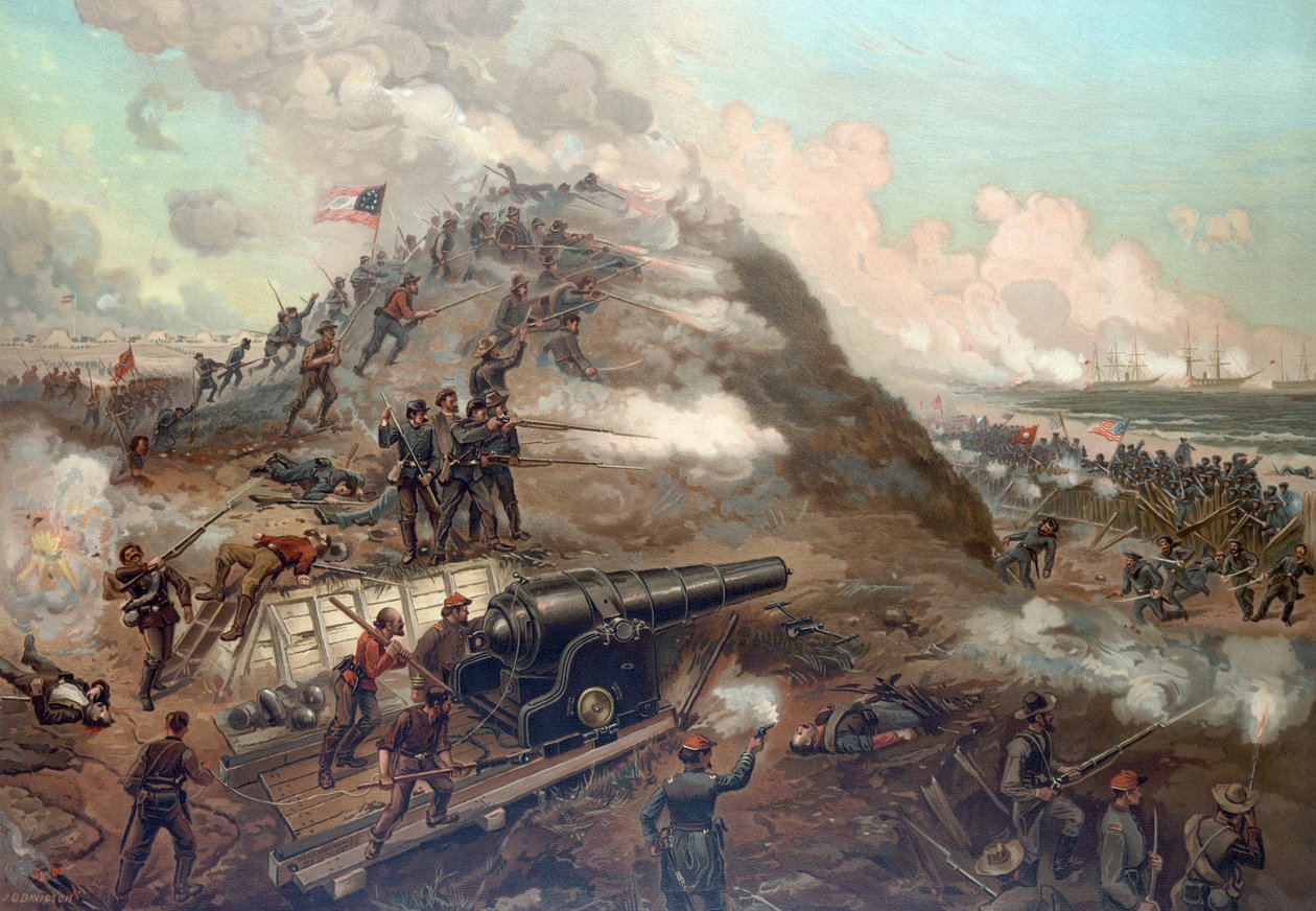 القبض على فورت فيشر ، حانة. 1887 بواسطة جوليان أوليفر ديفيدسون