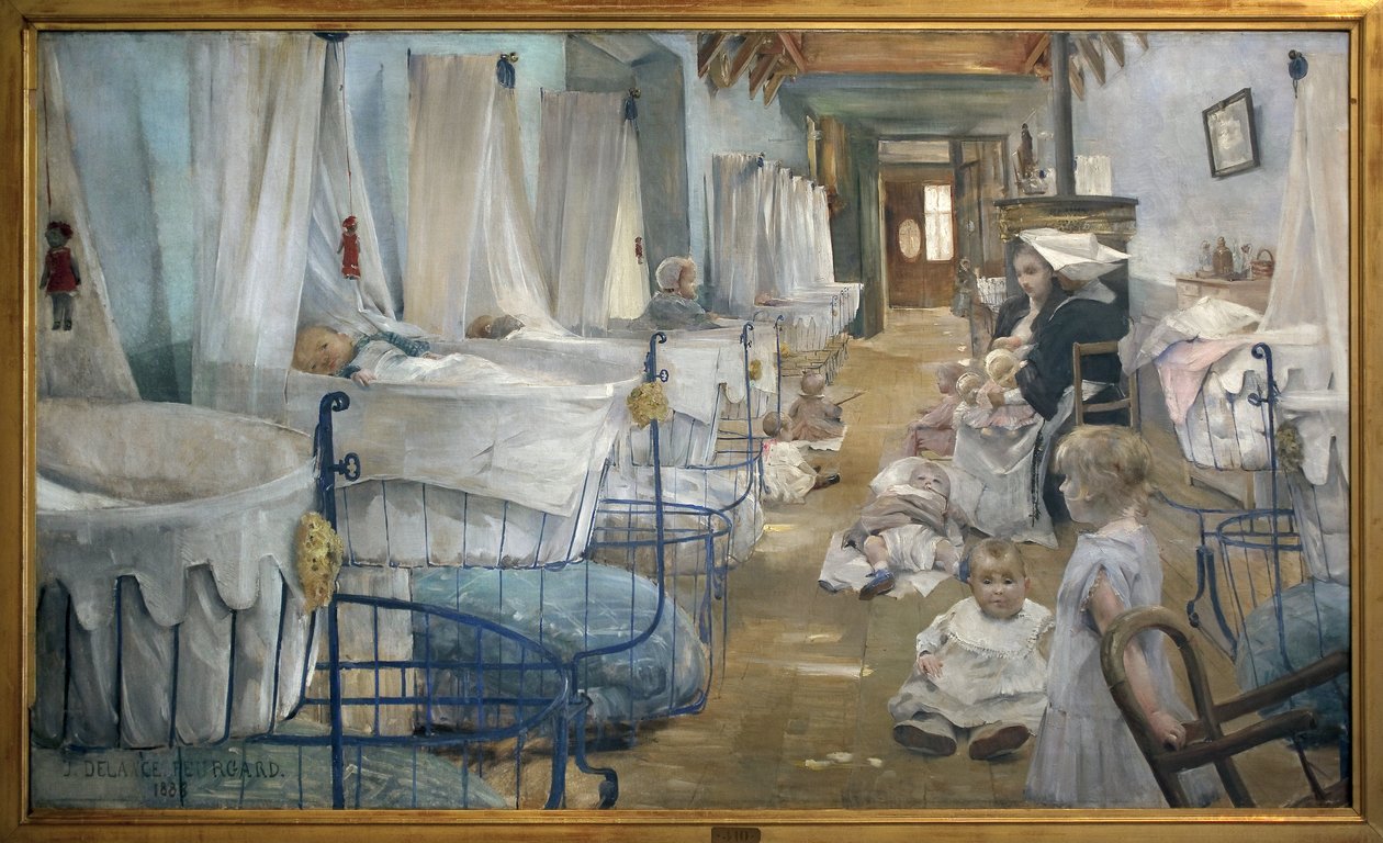 الأسرة. لوحة جولي ديلانس فيورجارد (1859-1892). زيت على قماش بواسطة جولي ديلانس فيورجارد