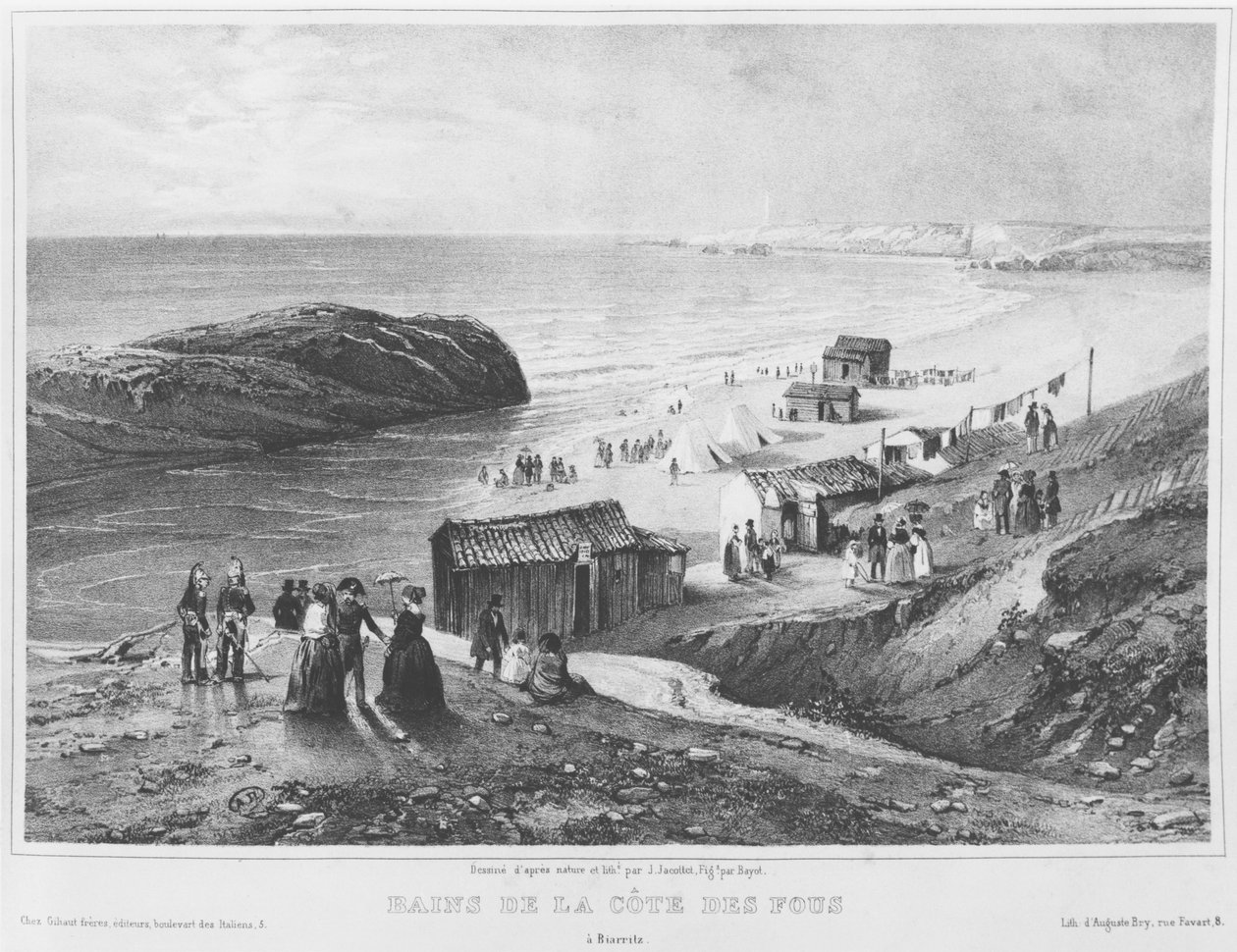 حمامات كوت ديه فوس في بياريتز ، 1840-1860 بواسطة جان جاكوتيت