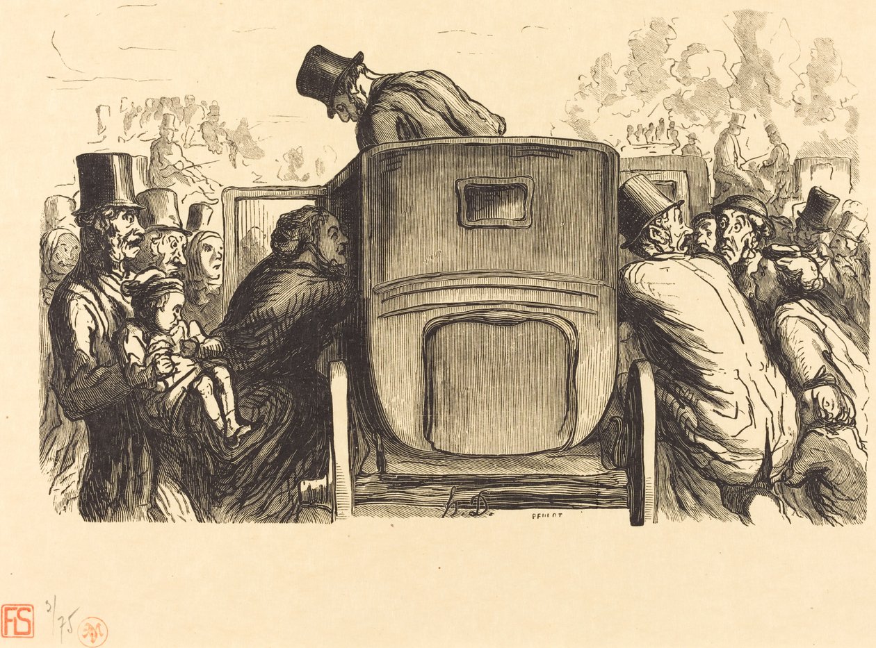 المعرض العالمي: يجد الأجنبي جميع المرافق المرغوبة ... بواسطة جوليان أنطوان بولو بعد Honoré Daumier