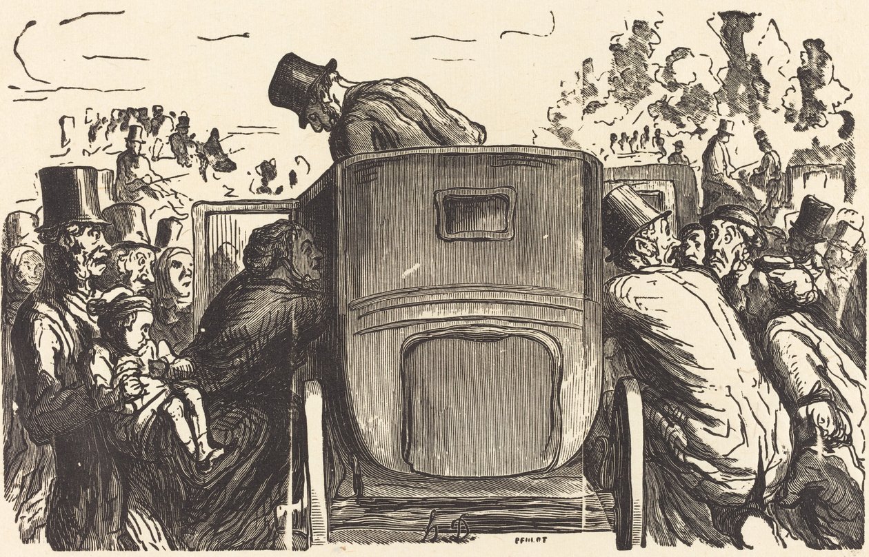 المعرض العالمي: يجد الأجنبي جميع المرافق المرغوبة ... بواسطة جوليان أنطوان بولو بعد Honoré Daumier