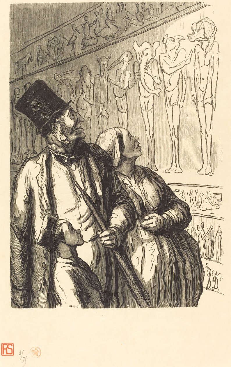 المعرض العالمي: القسم المصري بواسطة جوليان أنطوان بولو بعد Honoré Daumier