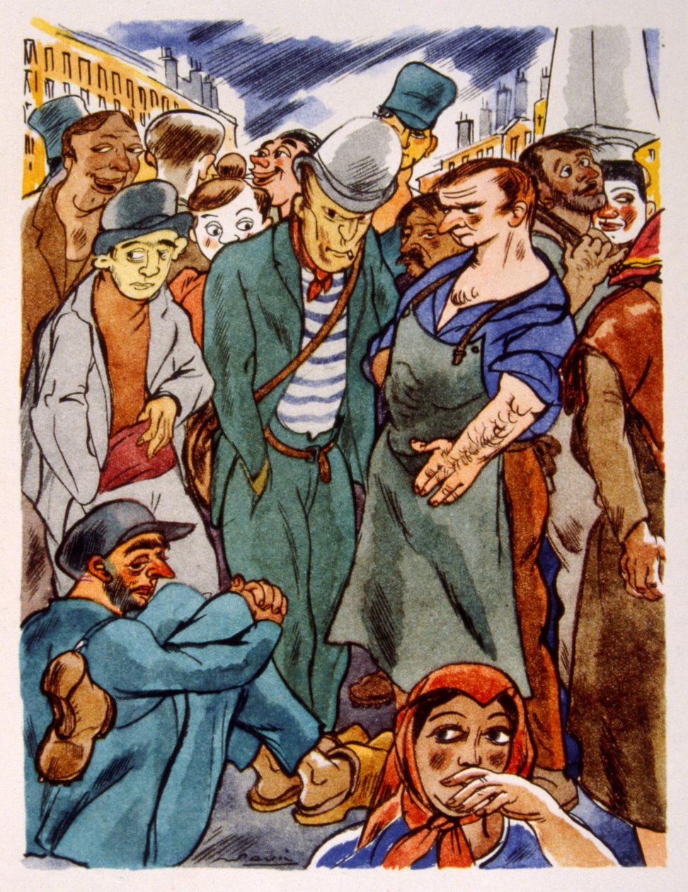 كرم فرنسي. 1944. رسم لجوليان بافيل بواسطة جوليان بافيل