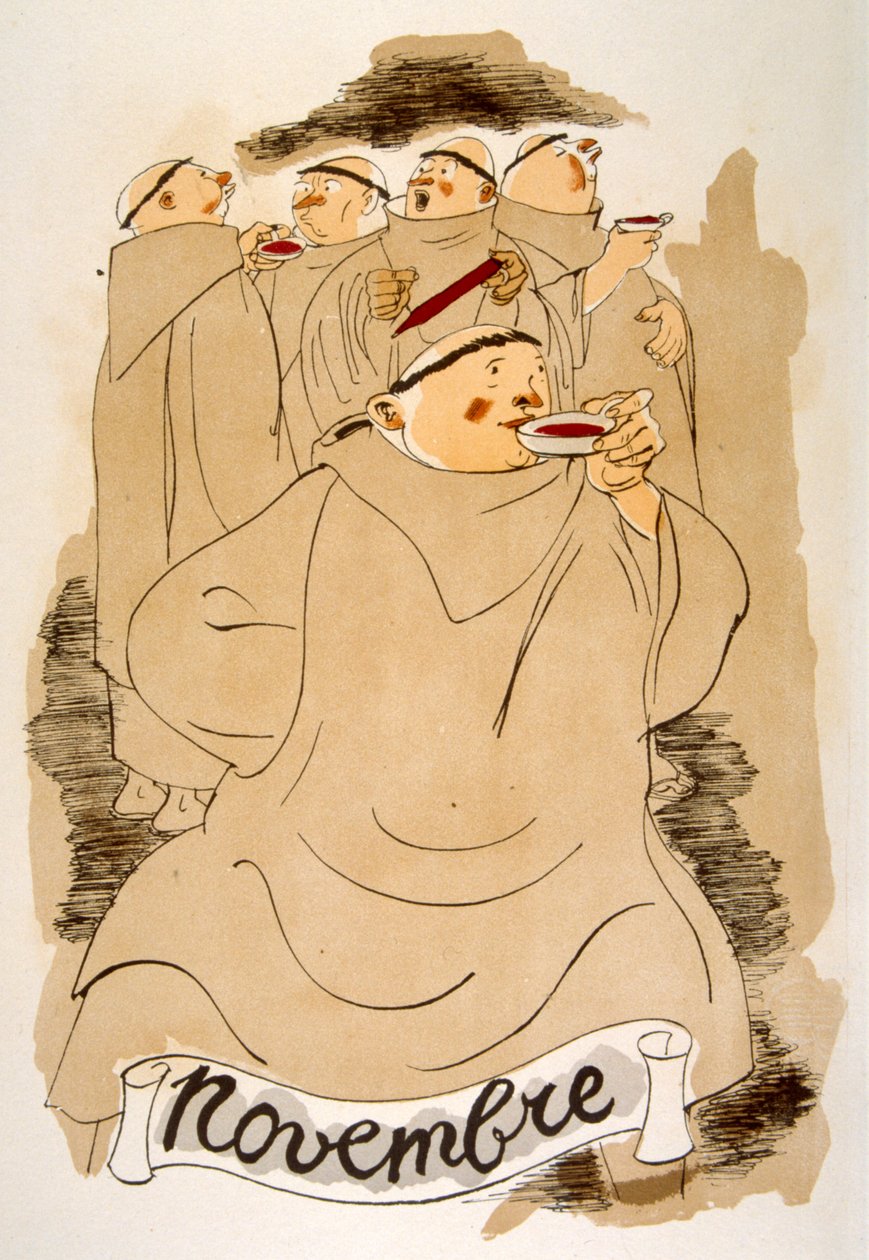 رسم نبيذ فكاهي عام 1946 ، رسم توضيحي لجوليان بافيل بواسطة جوليان بافيل