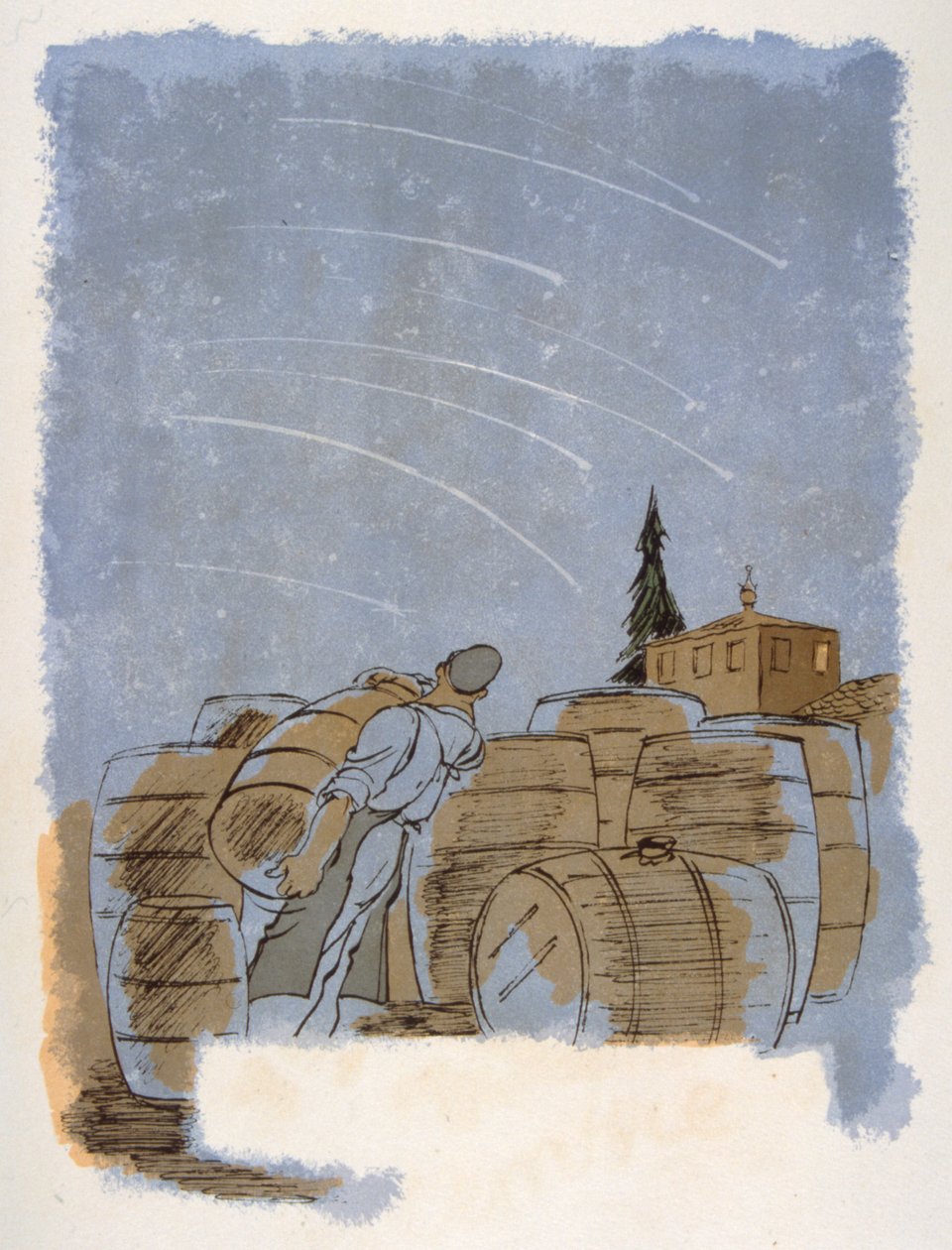 رسم نبيذ فكاهي عام 1946 ، رسم توضيحي لجوليان بافيل بواسطة جوليان بافيل
