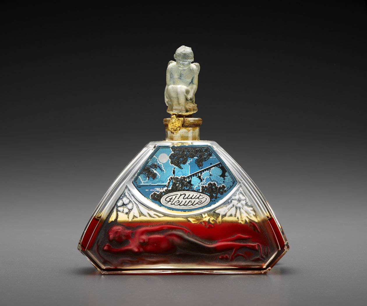 Nuit Fleurie ، زجاجة مصممة c. 1920 ، صنع ج. 1930 (زجاج وشمع وخيط) بواسطة جوليان فيارد
