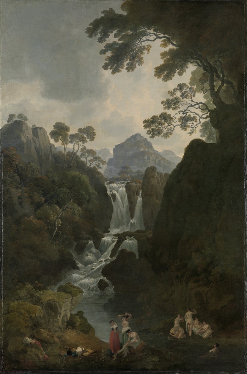 شلال مع حمامات ، c.1800-17 بواسطة يوليوس قيصر إبيتسون