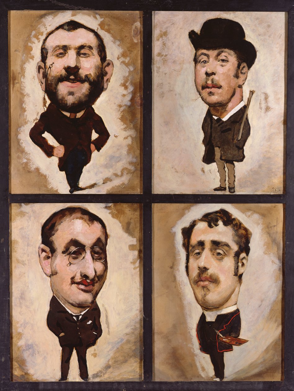 أربع رسوم كاريكاتيرية ، 1882-83 بواسطة سعر يوليوس مانديس
