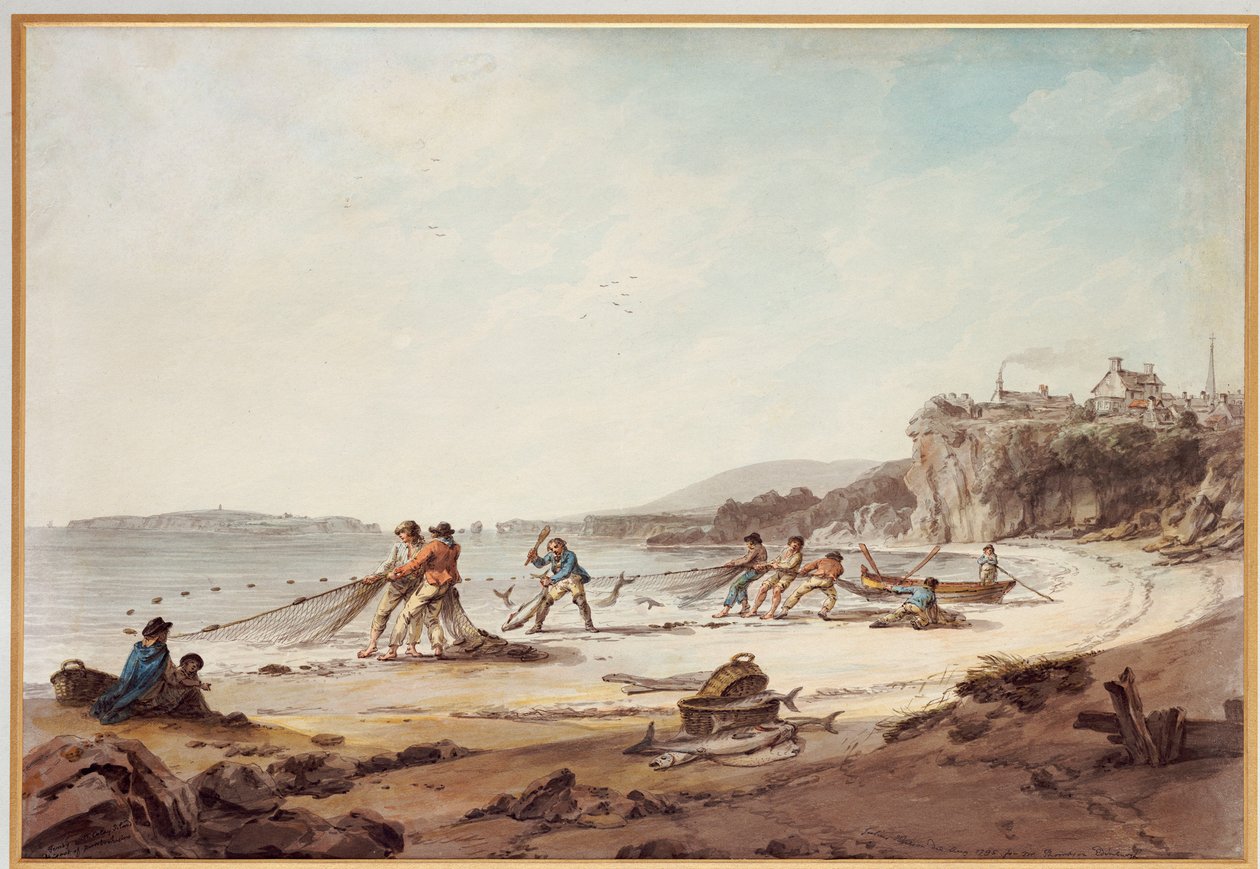 A Drawnet at Tenby ، 1795 بواسطة يوليوس قيصر إبيتسون