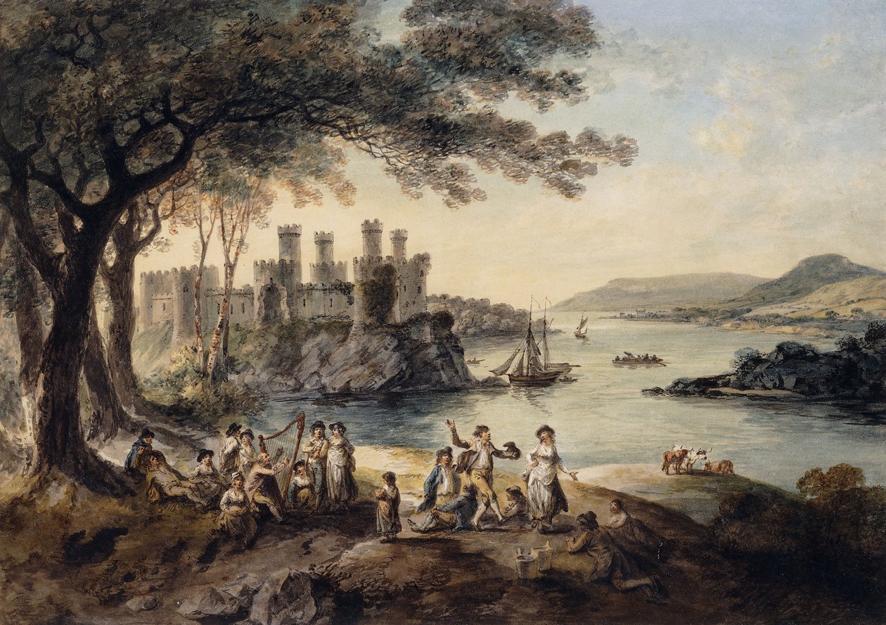 قلعة كونواي ، مع جون سميث "الأعمى هاربر" في المقدمة ، 1796 بواسطة يوليوس قيصر إبيتسون