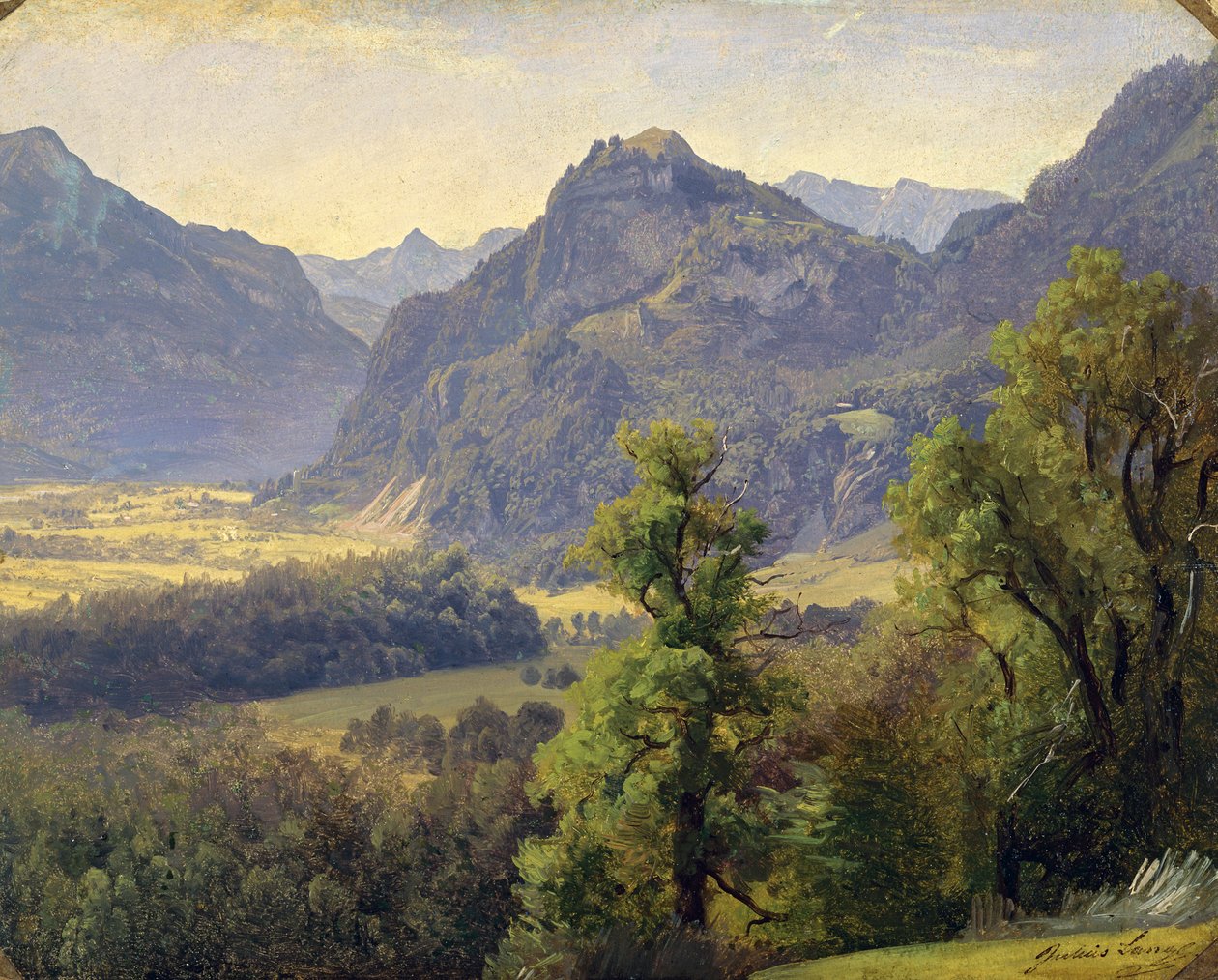 The Inn Valley بالقرب من Brannenburg بواسطة جوليوس لانج