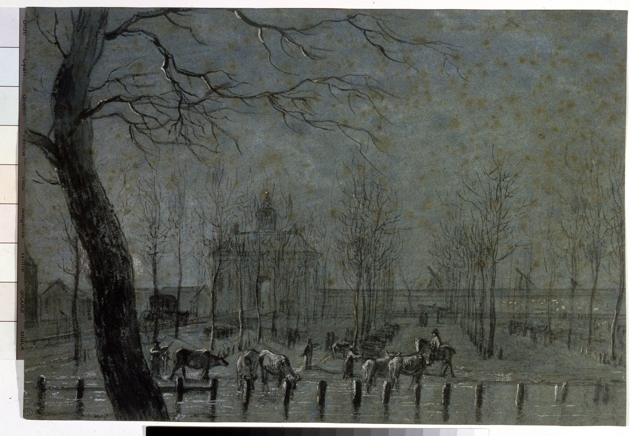"" بوابة أوتريخت في هولندا "" رسم الطباشير بقلم جوريان أندريسن (1742-1819) 1797 متحف بوشكين ، موسكو بواسطة جوريان أندرييسن