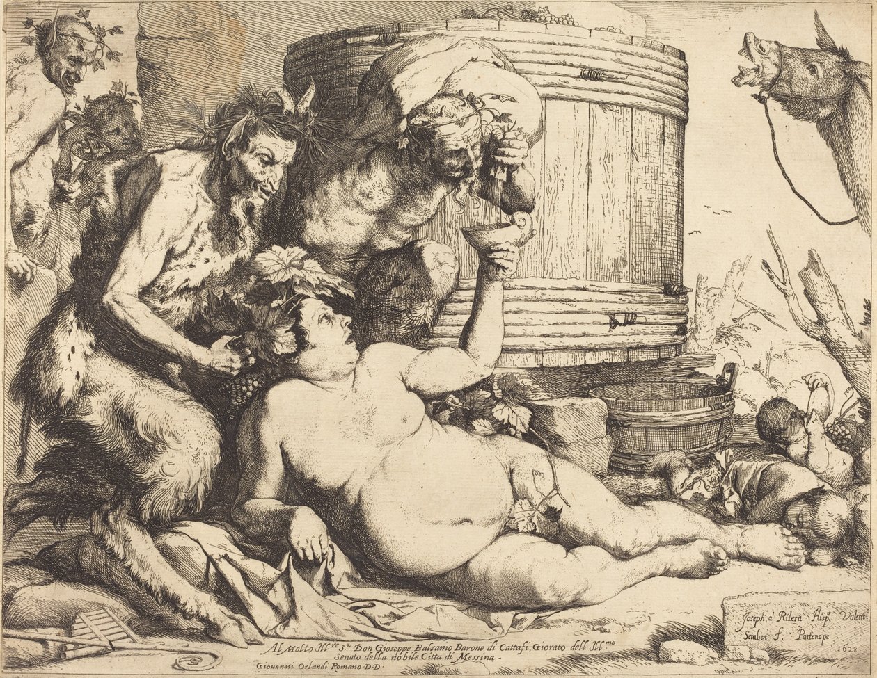Silenus سكران بواسطة جوسيبي دي ريبيرا