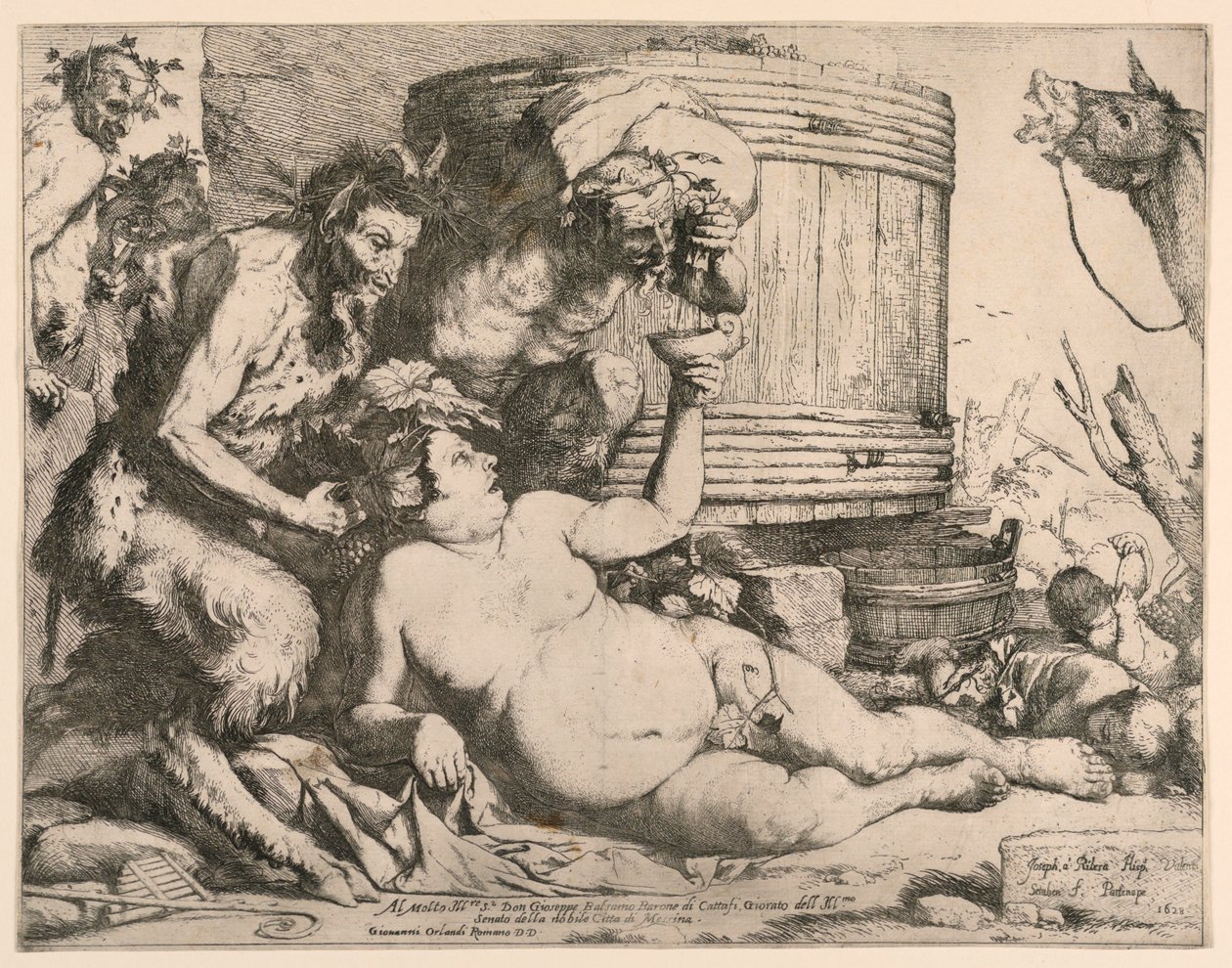 Silenus سكران بواسطة جوسيبي دي ريبيرا