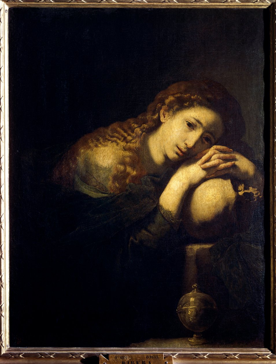 التائب مادلين. لوحة لخوسيه دي ريبيرا ديت إيل سبانيوليتو "الأسبان" (1591-1652) بواسطة جوسيبي دي ريبيرا
