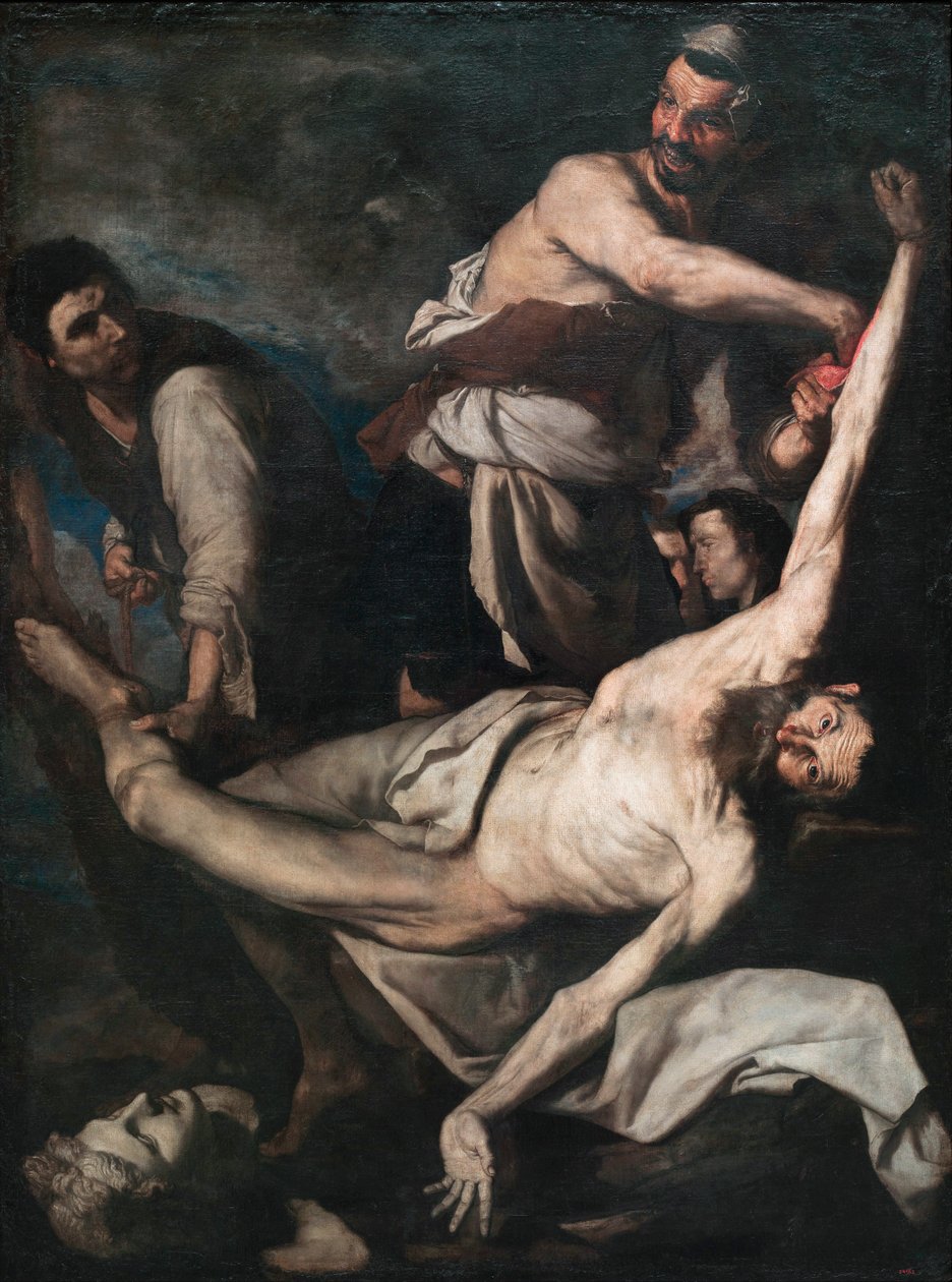 Le martyre de saint Barthelemy - استشهاد القديس بارثولوميو - Peinture de Jose de Ribera ، dit lo Spagnoletto (l