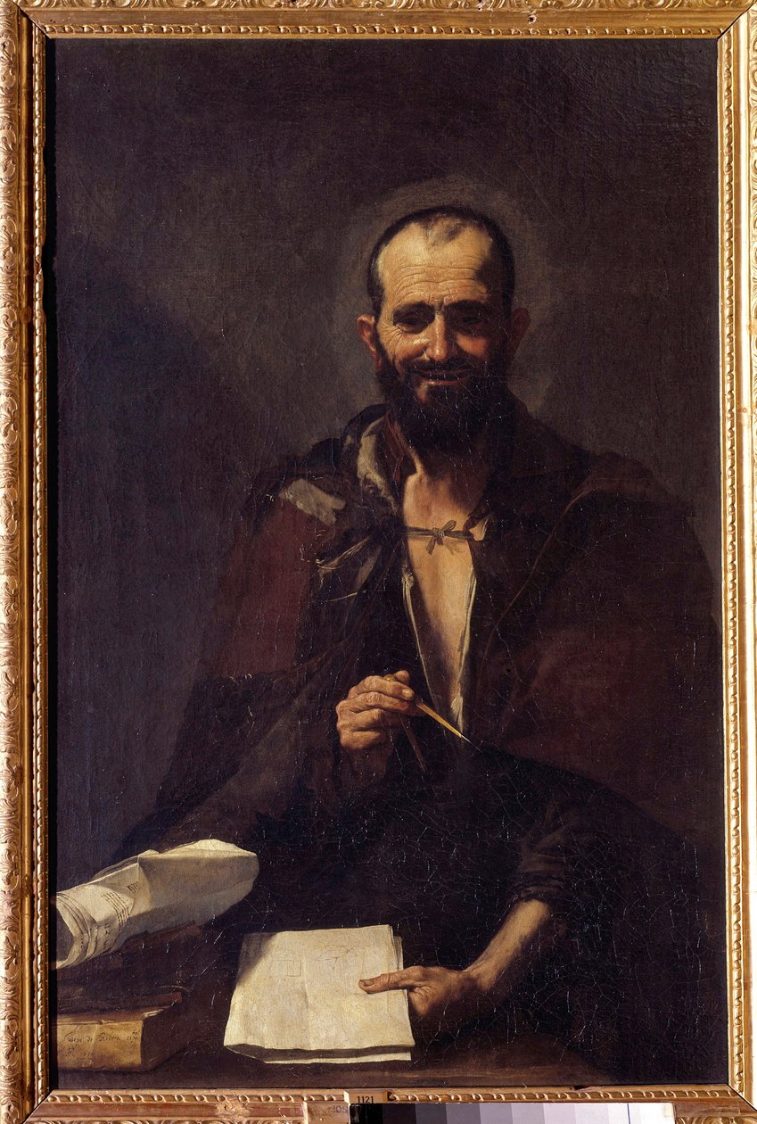 Representation of Archimede (ca. 287-212 BC) Painting by Jusepe de Ribera dit Lo Spagnoletto (ca. 1590-1652) 17th century Sun. 125x81 cm Madrid, Prado Museum بواسطة جوسيبي دي ريبيرا
