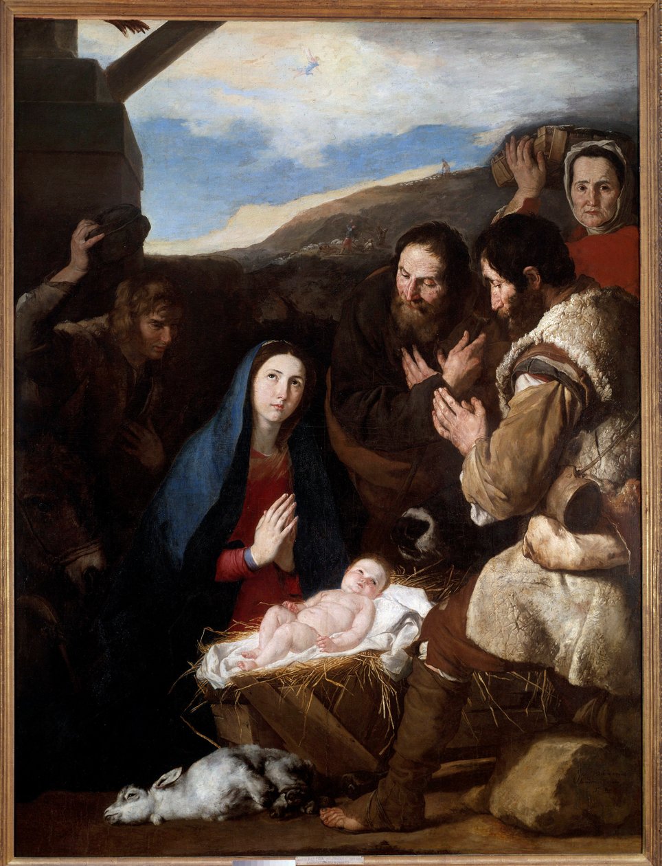 The Adoration of Shepherds Painting by Jose de Ribera dit il Spagnoletto “” the Spanish””” (1591-1652) بواسطة جوسيبي دي ريبيرا