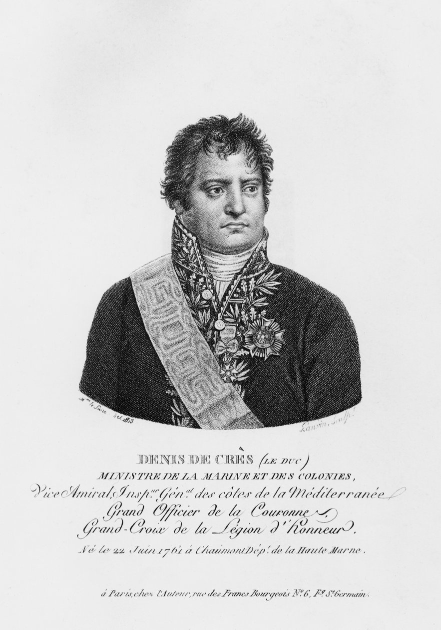دينيس ديكرز ، وزير البحرية والمستعمرات ، منقوش بواسطة لانفين ، 1813 بواسطة جوستين لو سوير