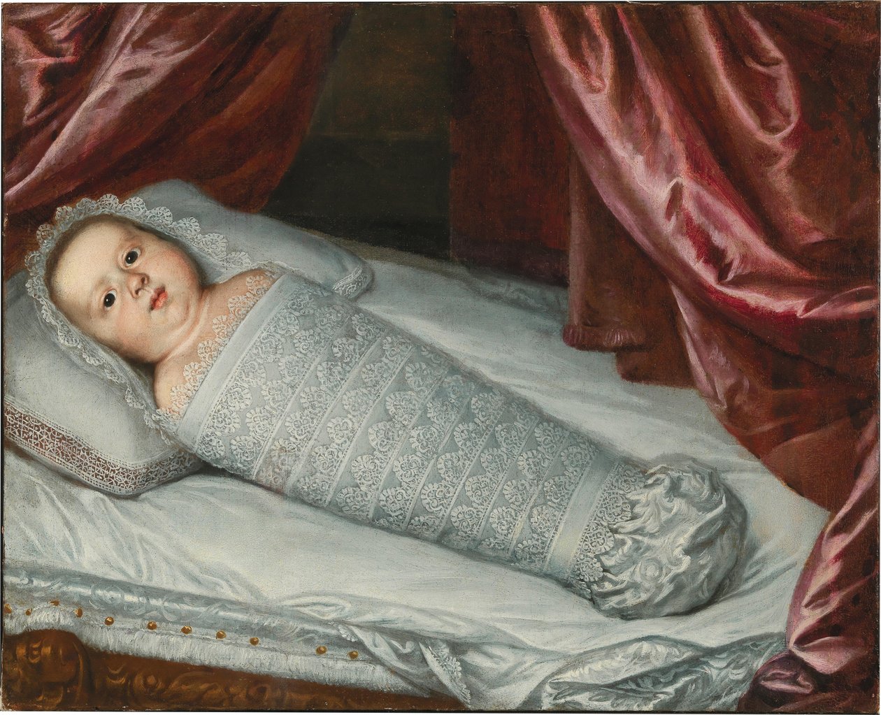 صورة للرضيع Cosimo III de &39;Medici في ملابس التقميط بواسطة جوستوس سوسترمانز