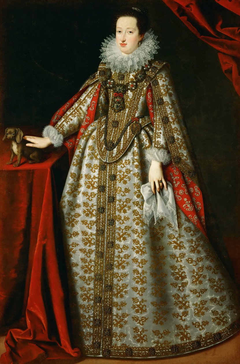 Eleoonore de Gonzague (ou de Mantoue) - Portrait of Eleonora Gonzaga (1598-1655), in her bridal dress - Justus (Giusto, Joost) Sustermans (1597-1681). Oil on canvas بواسطة جوستوس سوسترمانز